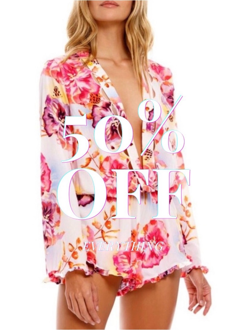 Agua Bendita Larisa Oaze Romper Floral Print Size M